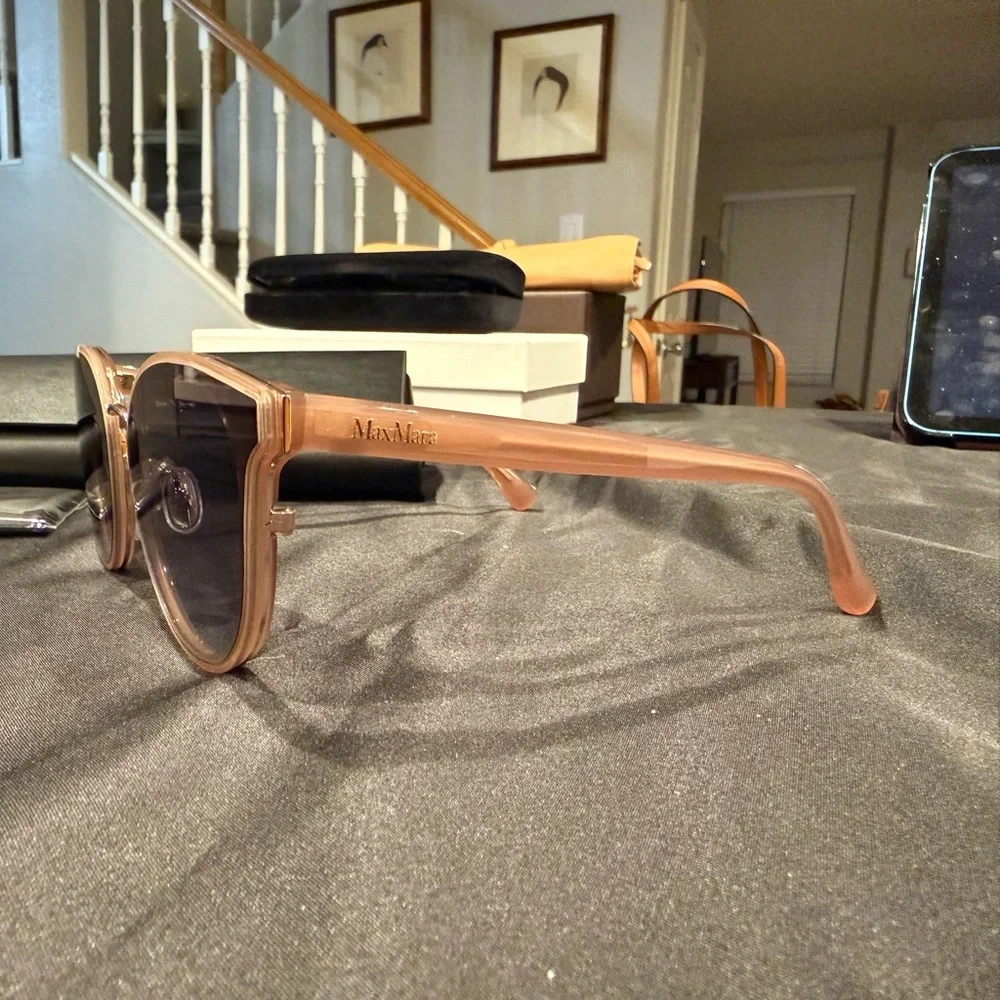 MaxMara Women's Mm Ilde lii Cat Eye Sunglasses Gold Copper